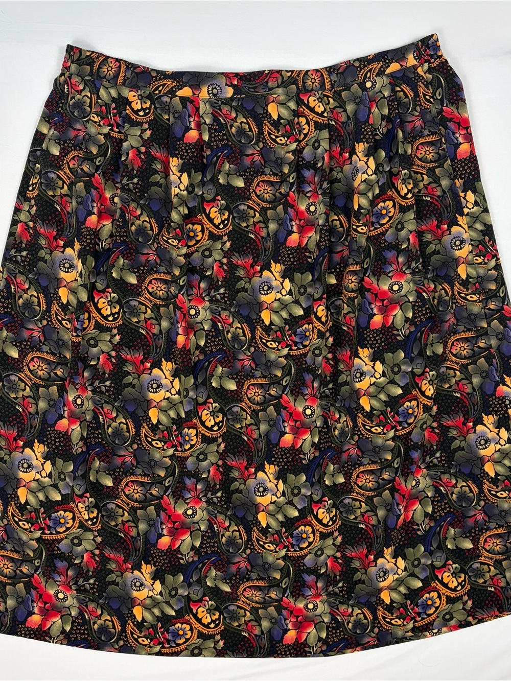 Sag Harbor Multicolor Floral Paisley Midi Skirt